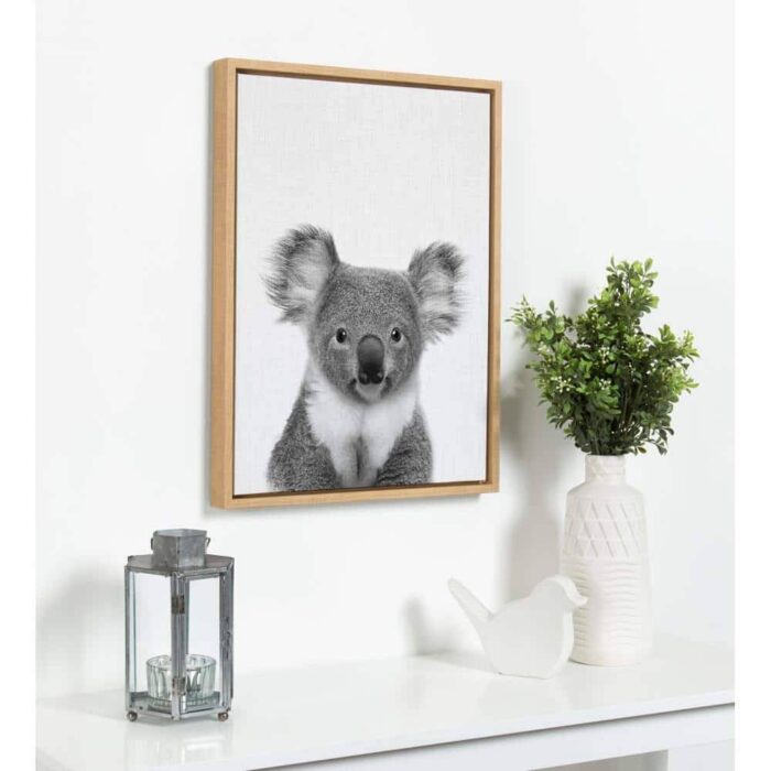 24 in. x 18 in. "Koala II" by Tai Prints Framed Canvas Wall Art